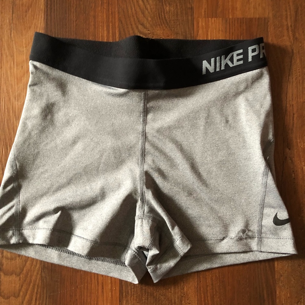 3 inch Nike pro spandex gray size medium